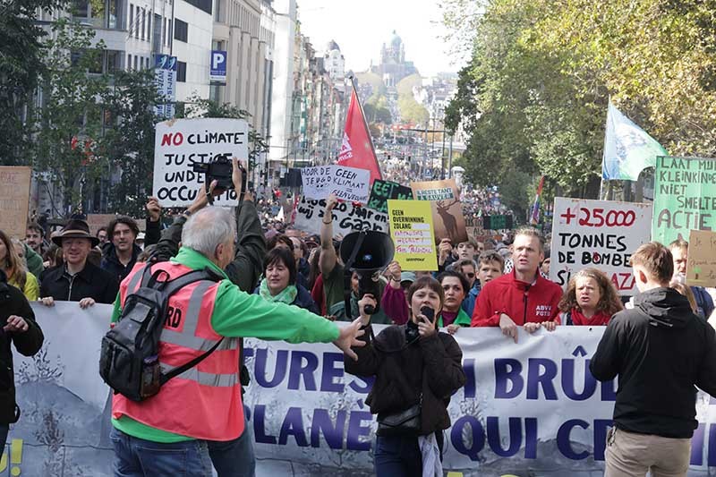 protest tegen het klimaat