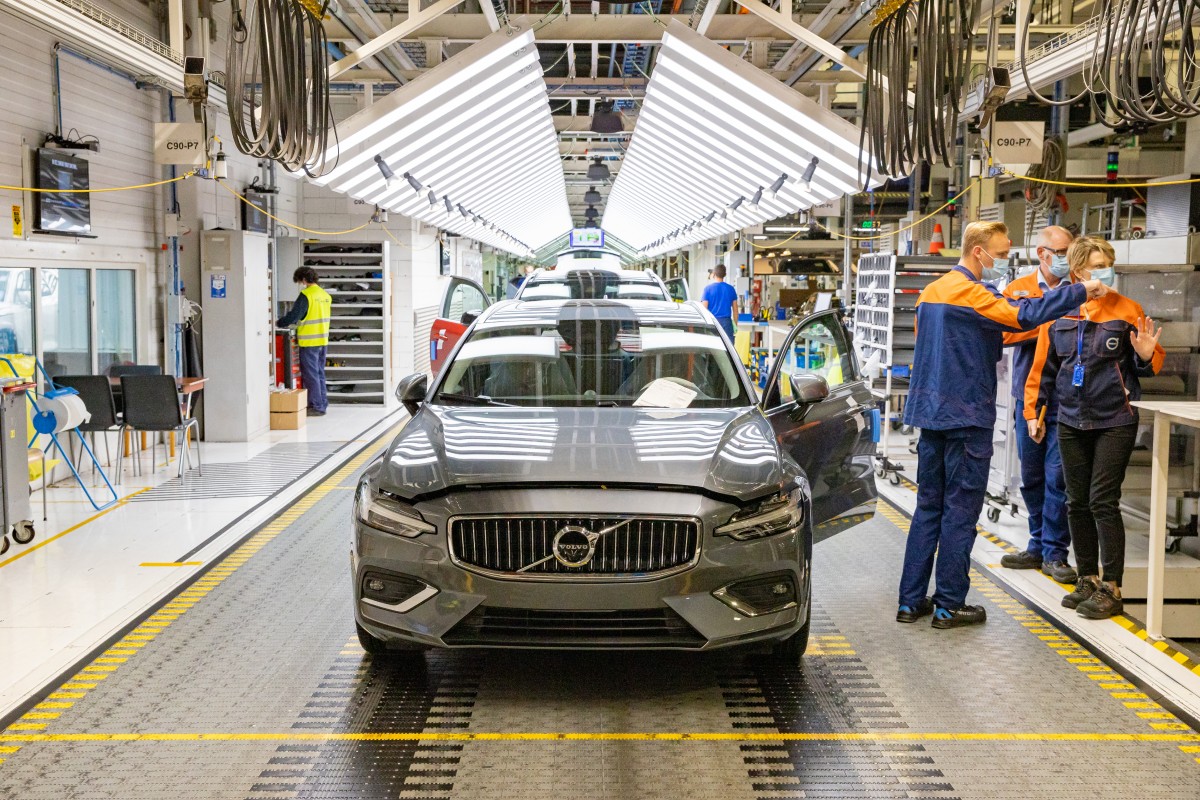 de fabriek van Volvo in Gent