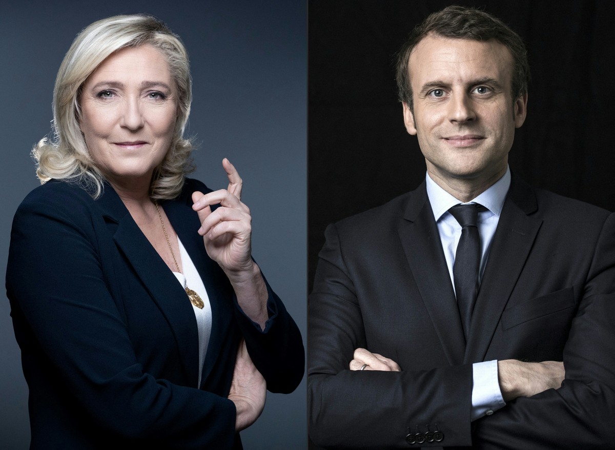 Le Pen en Macron