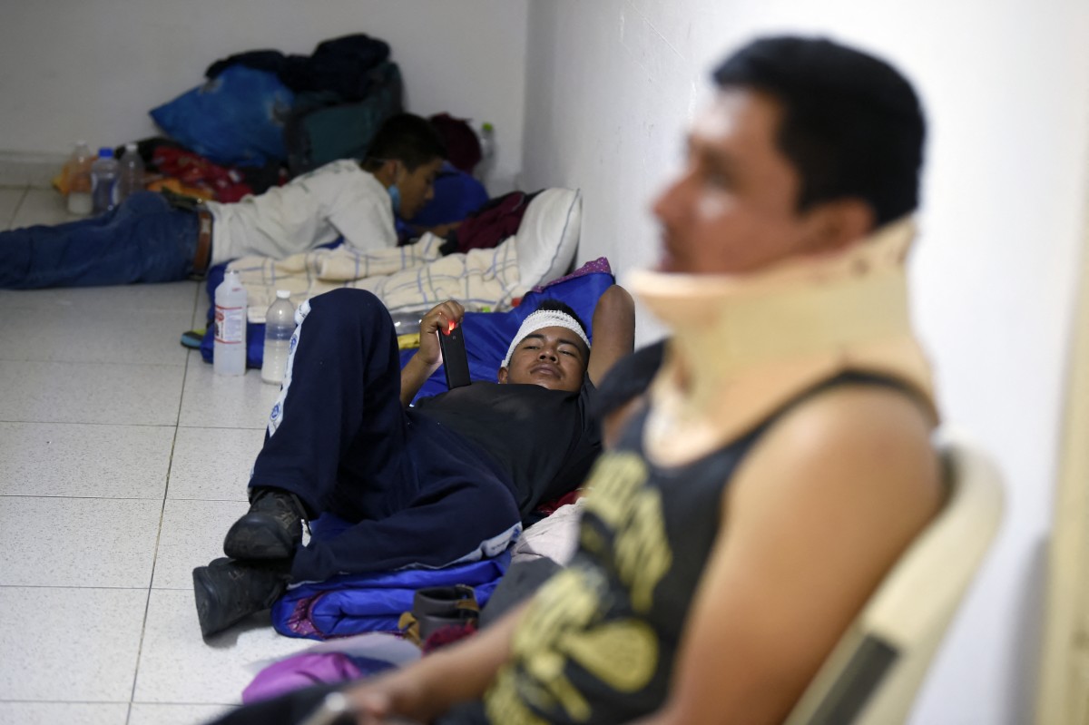 een gewonde na het ongeval in Mexico