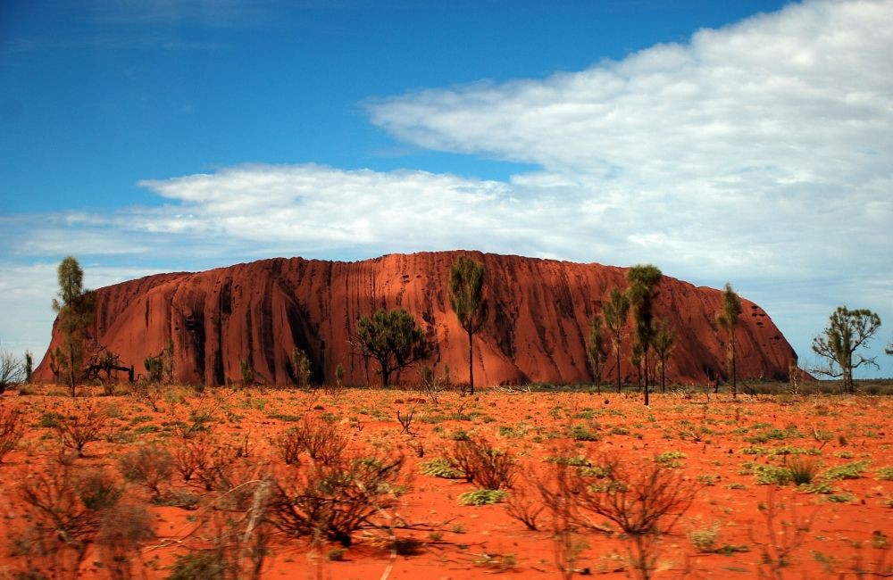 De berg Uluru in Australië