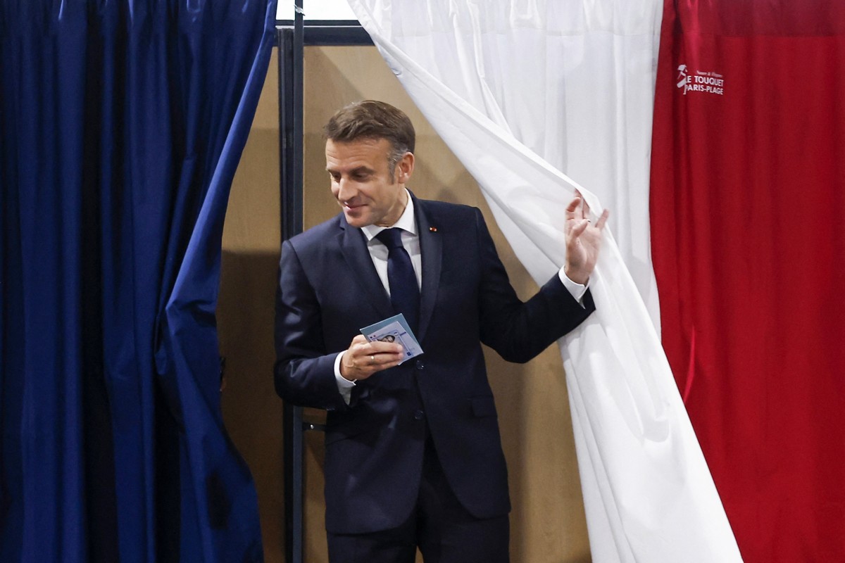 Emmanuel Macron gaat stemmen.