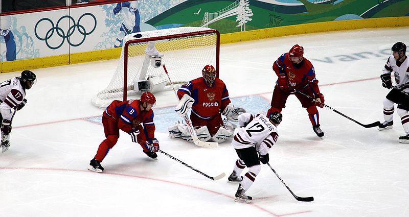 IJshockey: Rusland tegen Letland op Olympische Spelen 2010